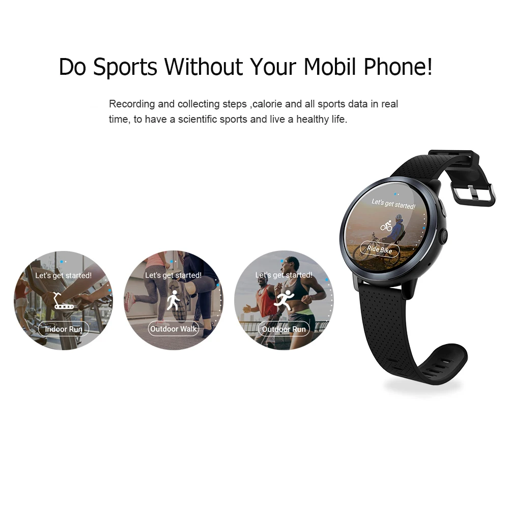 Lemfo LEM8 4G-LTE Smart-Watch Phone Men GPS 2G+16G Andriod 7.1 IP67 Waterproof Customized Dial Smart Home Remote Control