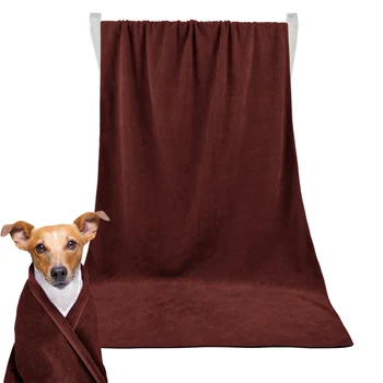 

60cm*160cm Dog Cat Puppy Pet Soft Pet Bath Towel Cleaning Wipes Dogs Hair Dry Towel Synthetic Washing Towel For Dog Cat