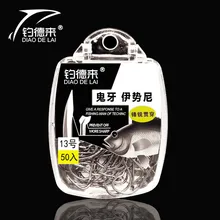 50 шт./кор. высокоуглеродистой стали набор рыболовных крючков озеро река океан рыболовные крючки колючие рыболовные Крючки Аксессуары Pesca 3#-12