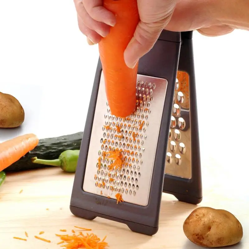 

Household Double-Sided Melon Peeler Three-Dimensional Radish Grater Stainless Steel Double-Sided Cheese Grater Shredder Tool