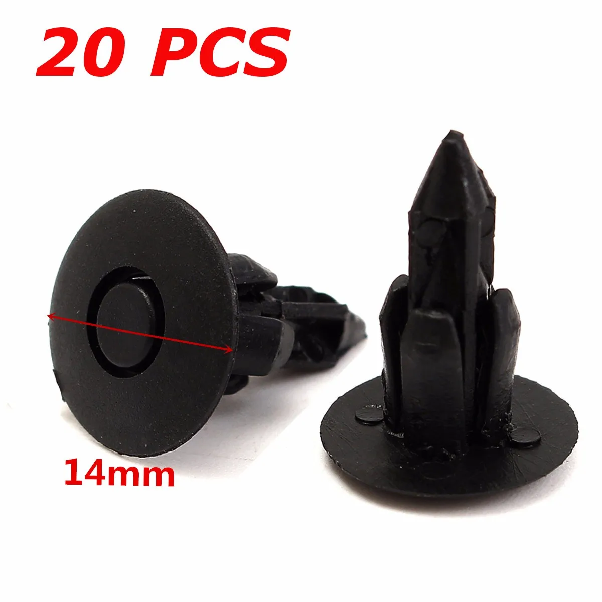 

20x 7mm Hole Auto Car Parts Panel Trim Clips Plastic Rivet Fastener Black