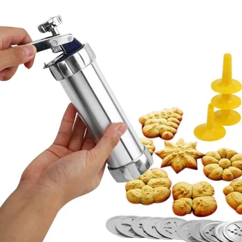 

1set Biscuit Cookie Extruder Presser Machine Biscuit Maker Cake Decorating Diy Cookie Tool Kitchen Baking Tools
