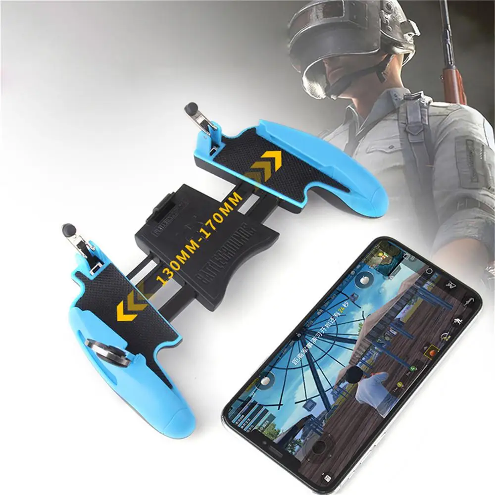 

Z8 Mobile Controller Stretchable Gamepad Joystick PUBG Game Fire Button Aim Key L1R1 Shooter Trigger with Phone Holder