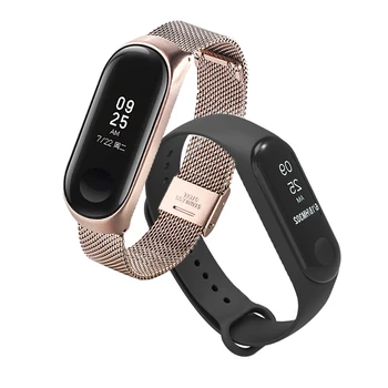 

Correa Mi Band 3/4 Wrist Bracelet Metal Screwless Stainless Steel Wristbands For Xiaomi Mi Band 4 Pulseira Miband 3 Bracelets