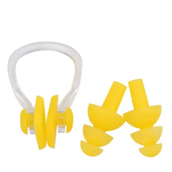 

Swimming Earplugs Nose Clip Case Protective Prevent Water Protection Ear Plug Soft Silicone Swim Dive Supplies