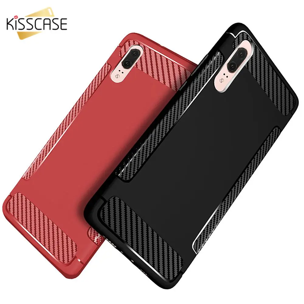 

Resilient Shock Absorption Phone Case For Huawei P10 P20 Lite Slim Carbon Fiber Flexible TPU Cover For Huawei Y6 Y9 2018 Case #3