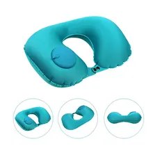 U-Форма автоматический надувная подушка для путешествий шеи кемпинг Матрасы Подушка автомобилей Air надувная подушка для шеи путешествия