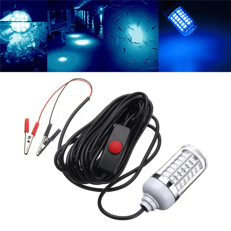 

12V 15W 2835 108SMD Underwater LED Fishing Light Night Boat Attract Fish