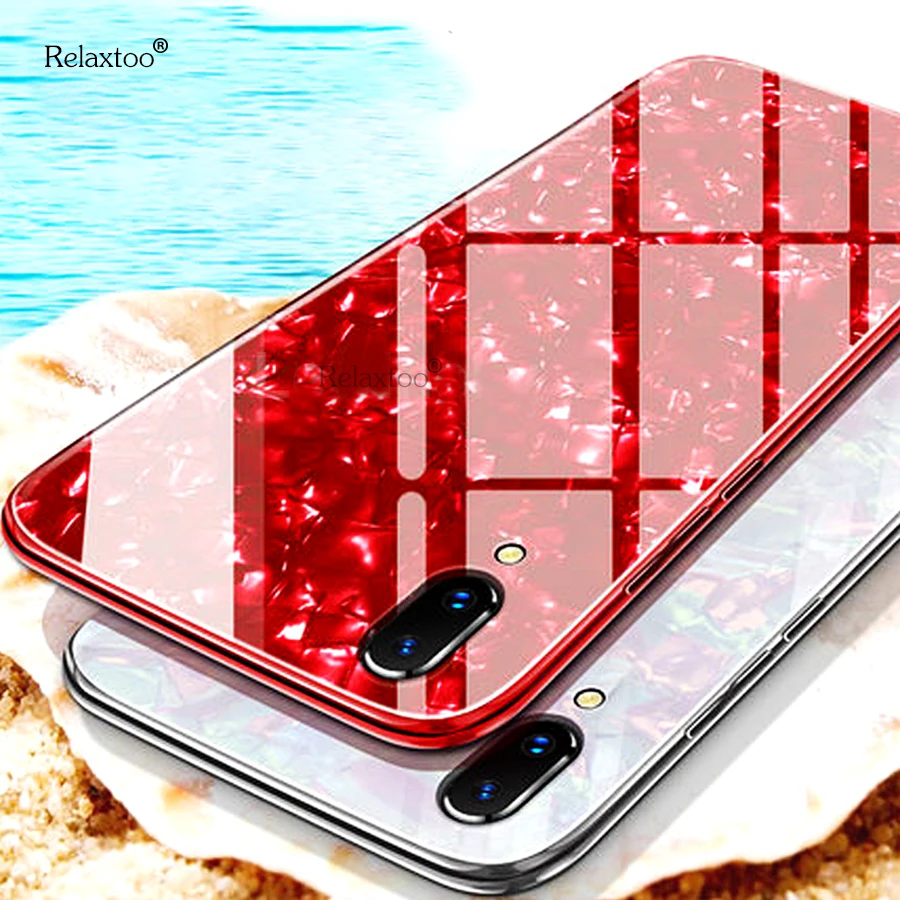 Роскошный блестящий чехол из закаленного стекла для iphone 11 pro max силиконовый с