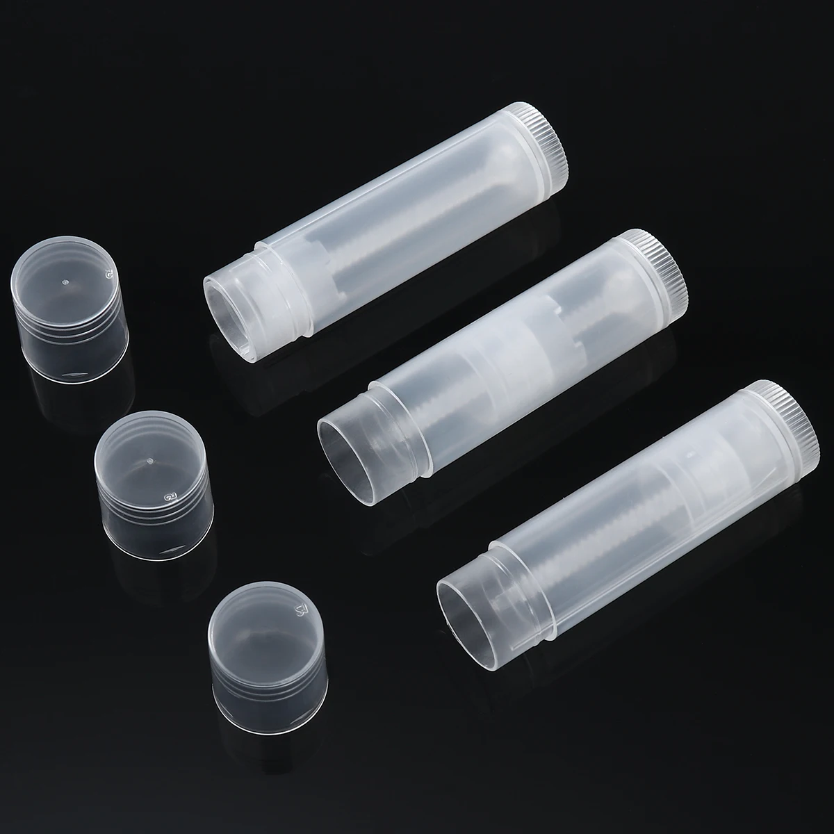 25pcs/lot Kit Tubes With Caps Lip Tintgloss Tube Container DIY Empty Kit Lip Tintstick Balm Tube