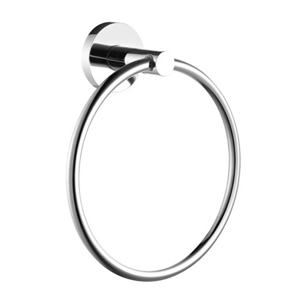 

Bathroom Towel Ring Stainless Steel Towel Rack Round Wall Mount Towel Ring Bathroom Towel Ring Shelf Hardware Pendant