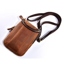 Повседневные винтажные мужские сумки на плечо из натуральной кожи, маленькая сумка для мужчин, сумки через плечо, кожаные сумки для мужчин