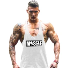 Muscleguys, одежда для бодибилдинга, Мужская майка, футболка для фитнеса, Мужская майка, без рукавов, хлопок, для тренировок, Стрингер, рубашки