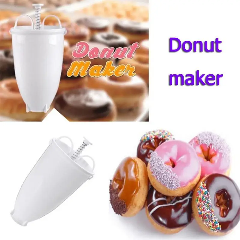 Пластиковая форма для пончика, круглая форма для пончика, диспенсер для теста, для торта, DIY, инструменты для выпечки, для дома, кухни, наборы для приготовления пищи, аксессуары