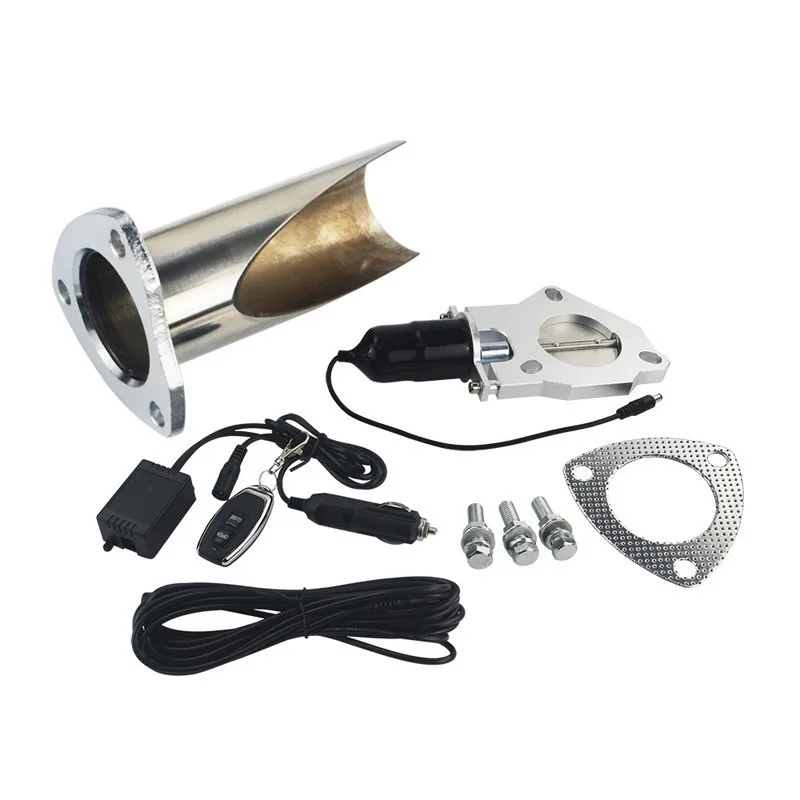 

2.5" Electric Stainless Steel Exhaust System Exhaust Cutout CutOut Valve With Remote Control Be Cut Pipe Exhaust CutOut