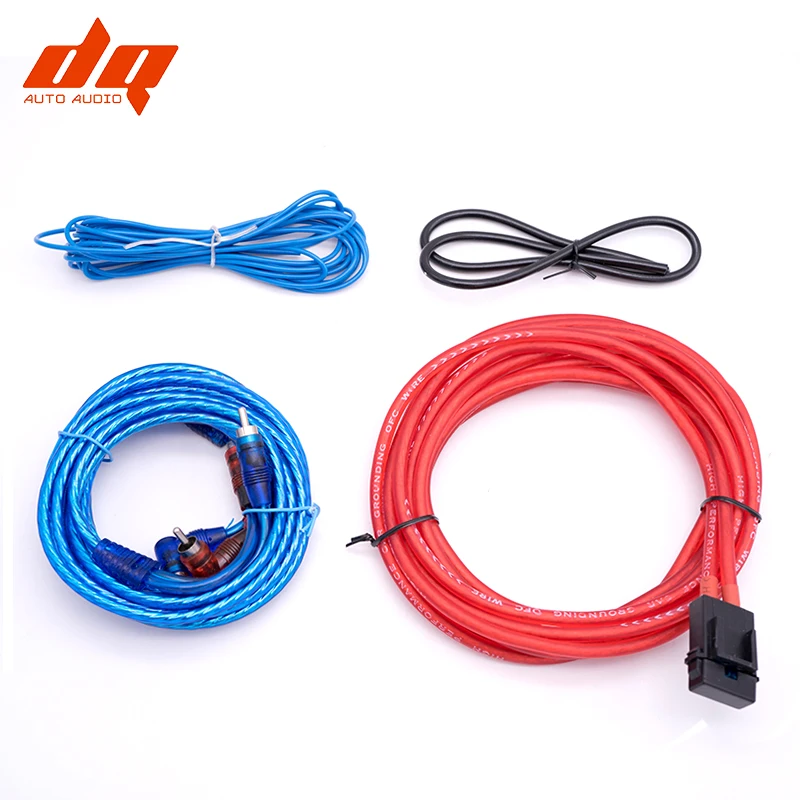 

New Car Audio Speakers Wiring kits Cable Amplifier Subwoofer Speaker Installation Wires Kit 10GA Power Cable 15 AMP Fuse Holder