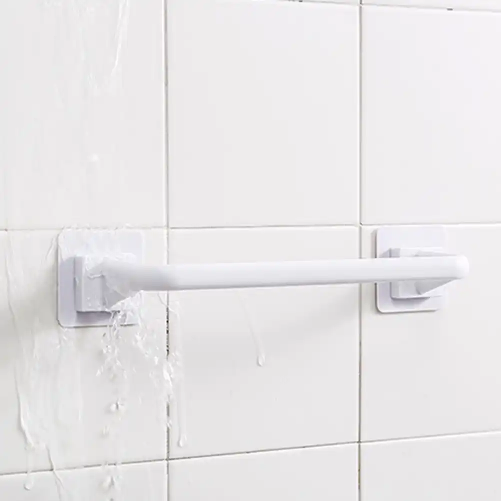 34cm Plastic Towel Bar Modern Single Towel Rack No Drill Bath Towel Holder For Bathroom White Towel Bars Aliexpress