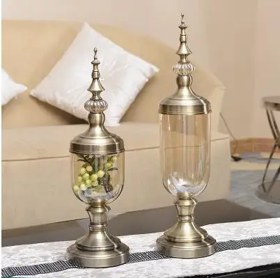 النمط الأوروبي طاولة غرفة المعيشة زينة ، الحديثة الإبداعية شفافة المزهريات ، الراقية المنزل الديكور
