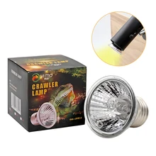 Lámpara para reptiles, Bombilla de calor para mascotas, bombillas de luz ultravioleta, anfibios, lagartos, controlador de temperatura, 25/50/75W UVA + UVB 3,0