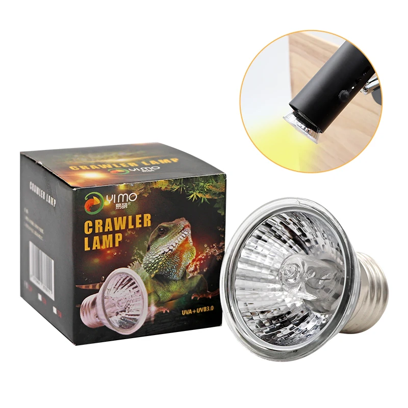 Reptile Lamp 25/50/75W UVA+UVB 3.0 Pet Heat Lamp Bulb Turtle Basking UV Light Bulbs Amphibians Lizards Temperature Controller