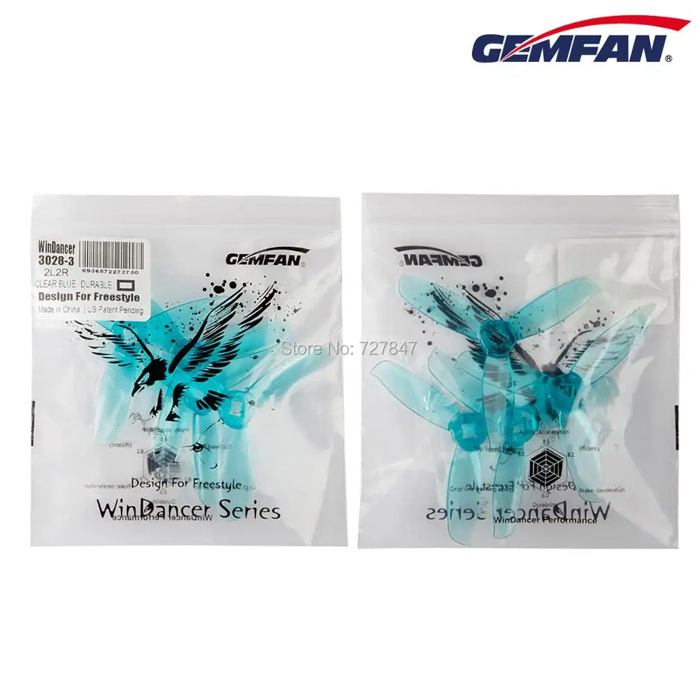 10 пар/20 шт Gemfan Windancer 3028 пропеллер 3 дюйма ПК лезвия CW CCW FPV прочный для мини