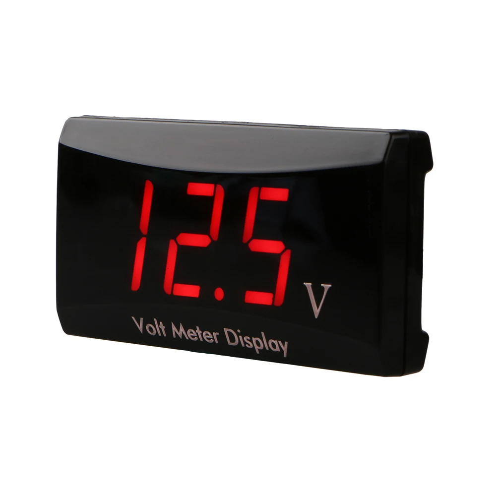 

12V LED Digital Display Voltmeter Car Motorcycle Voltage Volt Gauge Panel Meter Red, Blue, White Ultra-thin, mini & lightweight