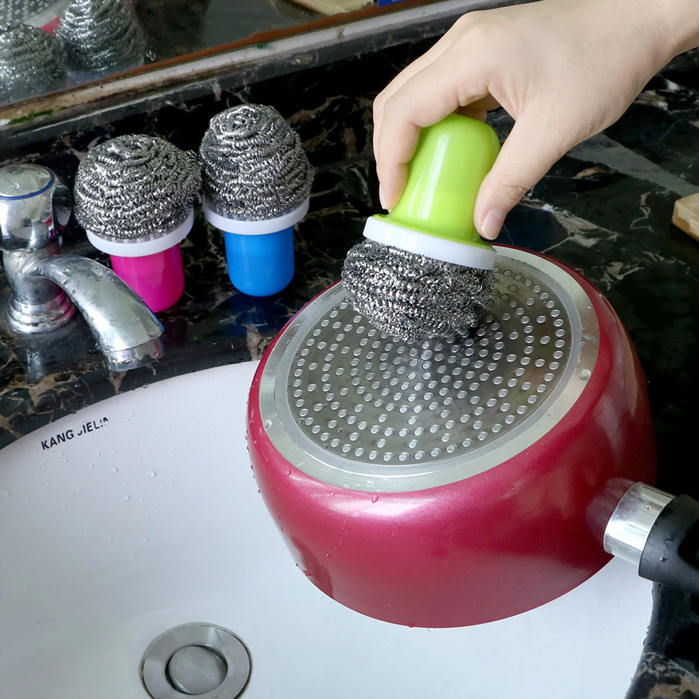 Стальные проволочные шарики-гаджеты Чистящая Щетка решетки барбекю стиральная машина оборудование для барбекю Кухонные аксессуары
