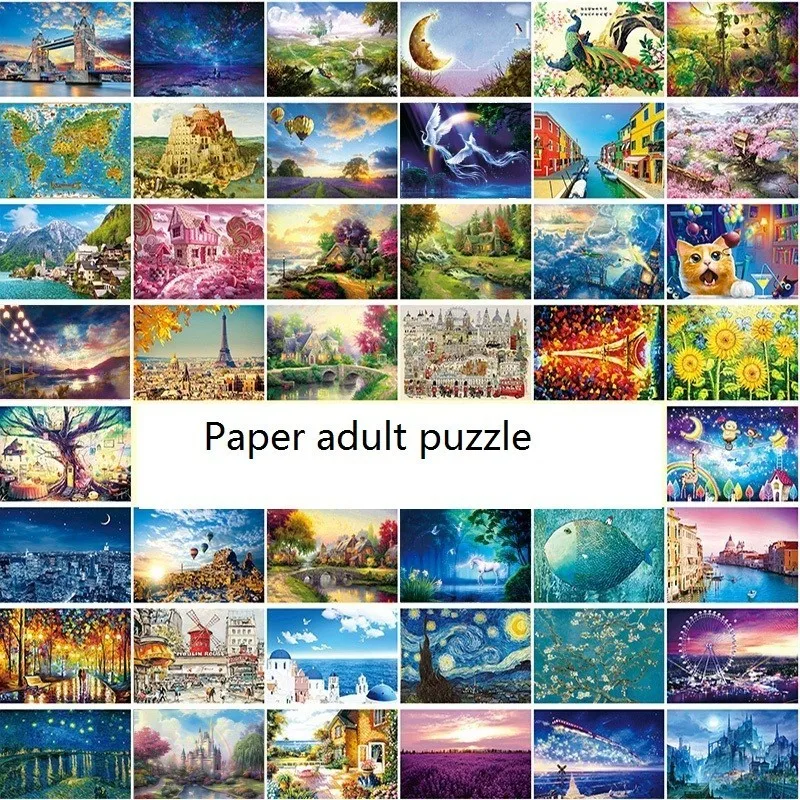 

Adult Puzzle Kids Jigsaw Landscape Puzzles Noctilucent Educational Toys For Children Adult Fluorescent Puzzles Gift