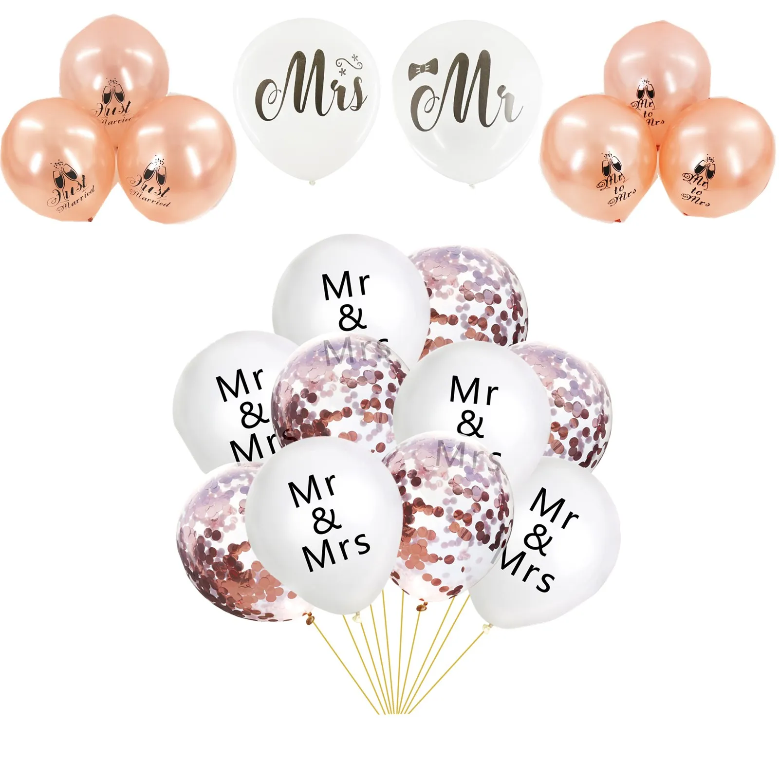 10 шт./компл. буквы Mr & Mrs напечатанные шары золотые белые латексные Свадебные для