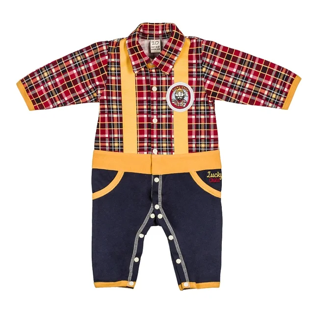 Комбинезон Lucky Child без начёса для мальчиков, арт. 27-1 (Мужички) [сделано в России, доставка от 2-х дней]