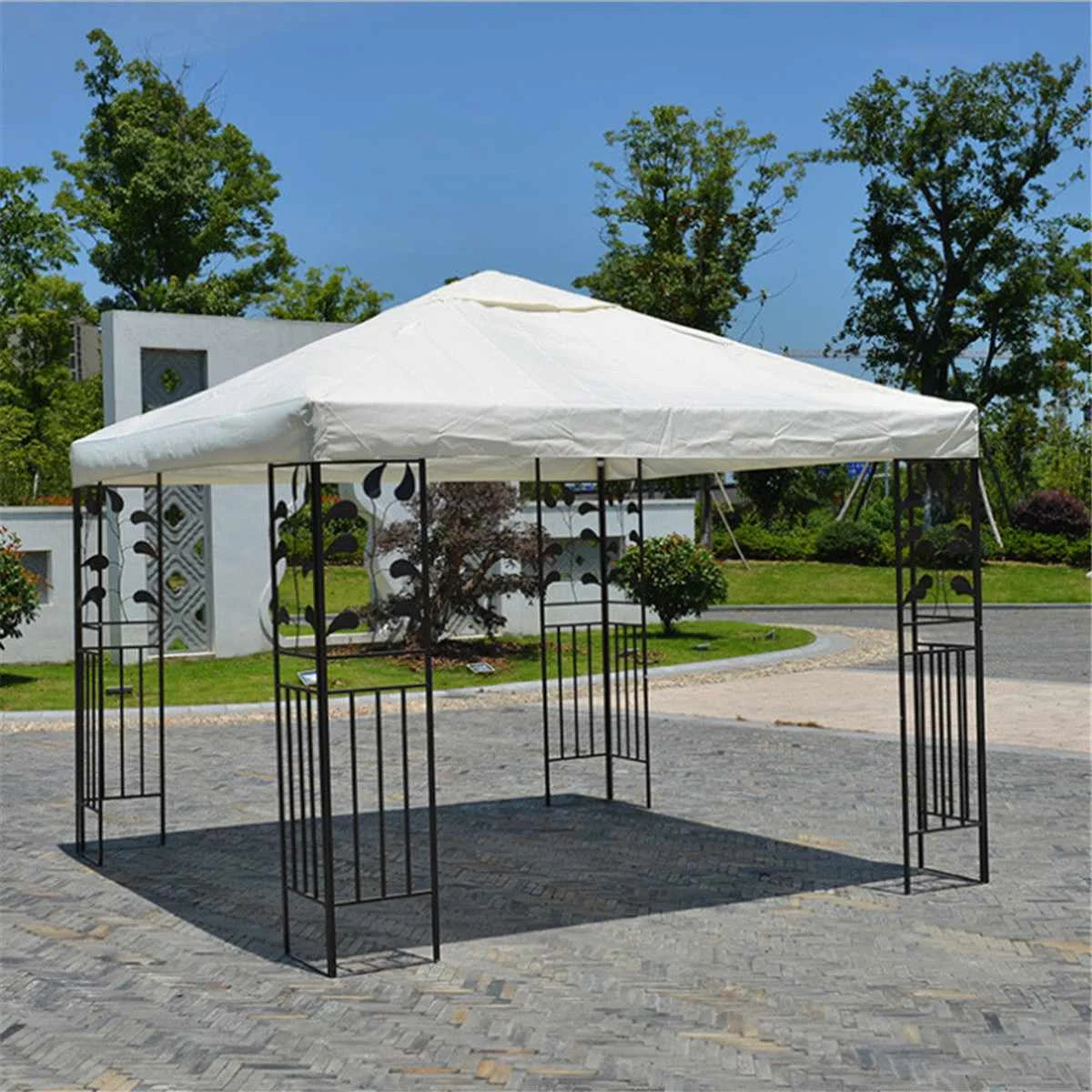 3x3 M 300D lona Camping senderismo sol refugio tienda al aire libre dosel cubierta superior del techo Patio cortina de sol paño parte de reemplazo del Refugio de sombra 3x3 M 300D lona Camping senderismo sol refugio tienda al aire libre dosel cubierta superior del techo Patio cortina de sol paño parte de reemplazo del Refugio de sombra