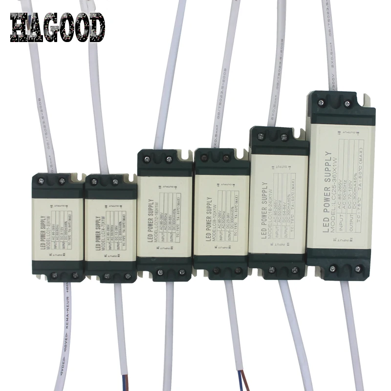 

1-3W 4-7W 8-12W 12-18W 18-24W 25-36W Safe Plastic Shell LED driver LED light transformer power supply adapter for led lamp/bulb