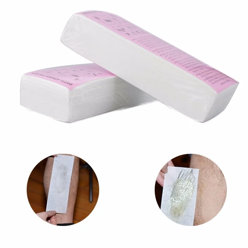 80 Pcs /100pcs Removal Nonwoven Body Cloth Hair Remove Wax Paper Rolls High Quality Hair Removal Epilator Wax Strip Paper Roll
