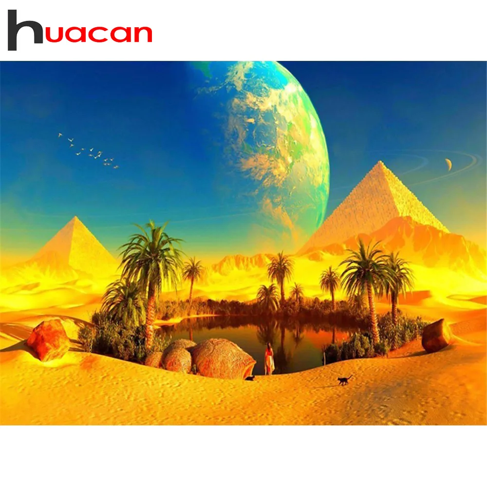 

Huacan Scenery Diamond Embroidery Sale 5D DIY Diamond Painting Cross Stitch Landscape Picture Of Rhinestone Decor Home