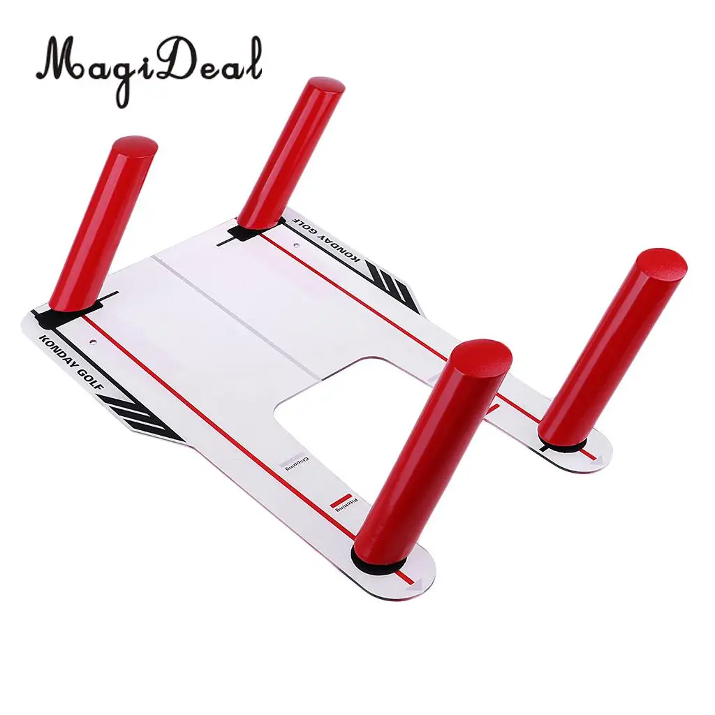 

Golf Swing Training Aid Practice Trainer Speed Trap Base & 4 Red Speed Rod with Carry Bag Golf Accessories