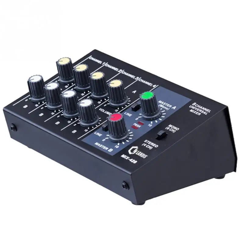 

8 Channel Digital Mixing Console Karaoke Universal Mixer Console Mono/Stereo Microphone Mixer Console Adjusting Panel