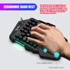 HXSJ J50 Ergonomic Keyboard And Mouse Combo Colorful Backlight One-Handed Wired Gaming Keyboards 5500DPI PC Gamer Set For LOL CS ► Photo 2/6