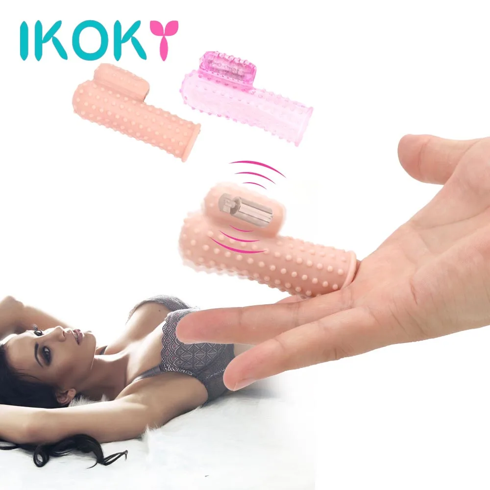 Вибратор IKOKY для пальцев интимные игрушки женщин Стимулятор клитора и вагины