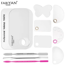 Палитра, прозрачный акриловый лак для ногтей, для макияжа, гелевая основа, тени для век, смешивающий шпатель из нержавеющей стали, стержень, набор маникюрных инструментов