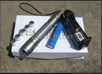 

High power Military green laser pointer 100W 100000m 532nm Flashlight LAZER Light burning match burn cigarettes+5 star caps+GIFT