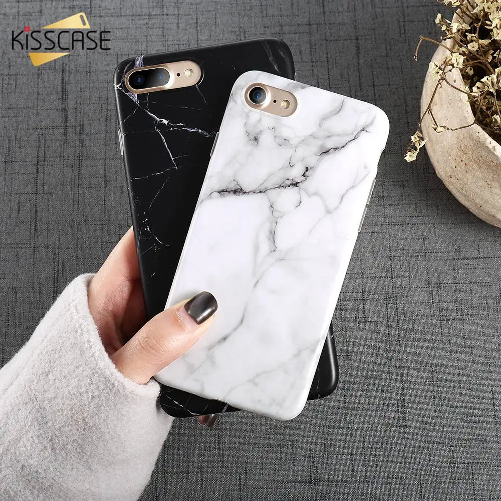 KISSCASE Fashion Marble Case For iPhone 7 8 X XS Max XR Phone Cases 6s 6 Plus 5S SE Soft Silicone Cover Shell Capa |