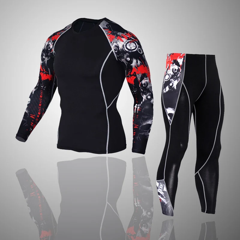 Мужская футболка для фитнеса с длинным рукавом Rashguard мужские облегающие