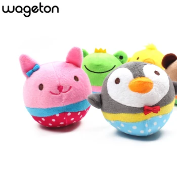 

Wageton Fleece Dog Toys Animal Shape Training Squeaky Pets Toy Chew Play Products Accessories Supplies for Puppies Small Dogs