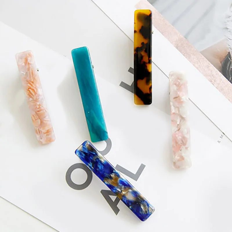 

Bang clip Acrylic High Quality Bang clip Long Graceful Fashion Hair Accessories Colorful Girls Exquesite Party 1PC Hair Clips