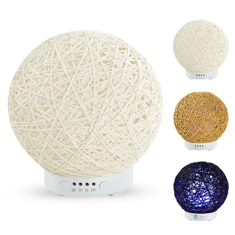 

High Quality Hemp Ball Ultrasonic Aromatherapy Machine Humidifier Essential Oil Diffuser Instrument Rattan Ball Aroma Humidifier