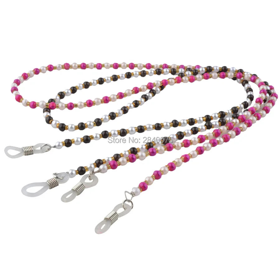 Wholesale 10pcs sunglass beaded neck chain cord glasses hot pink black