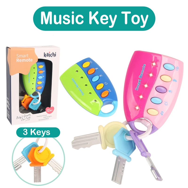 Comfort Baby Toy Musical Car Key Toy Smart Remote Car Voices Pretend Play Education With Light & Music For Baby Stop Crying