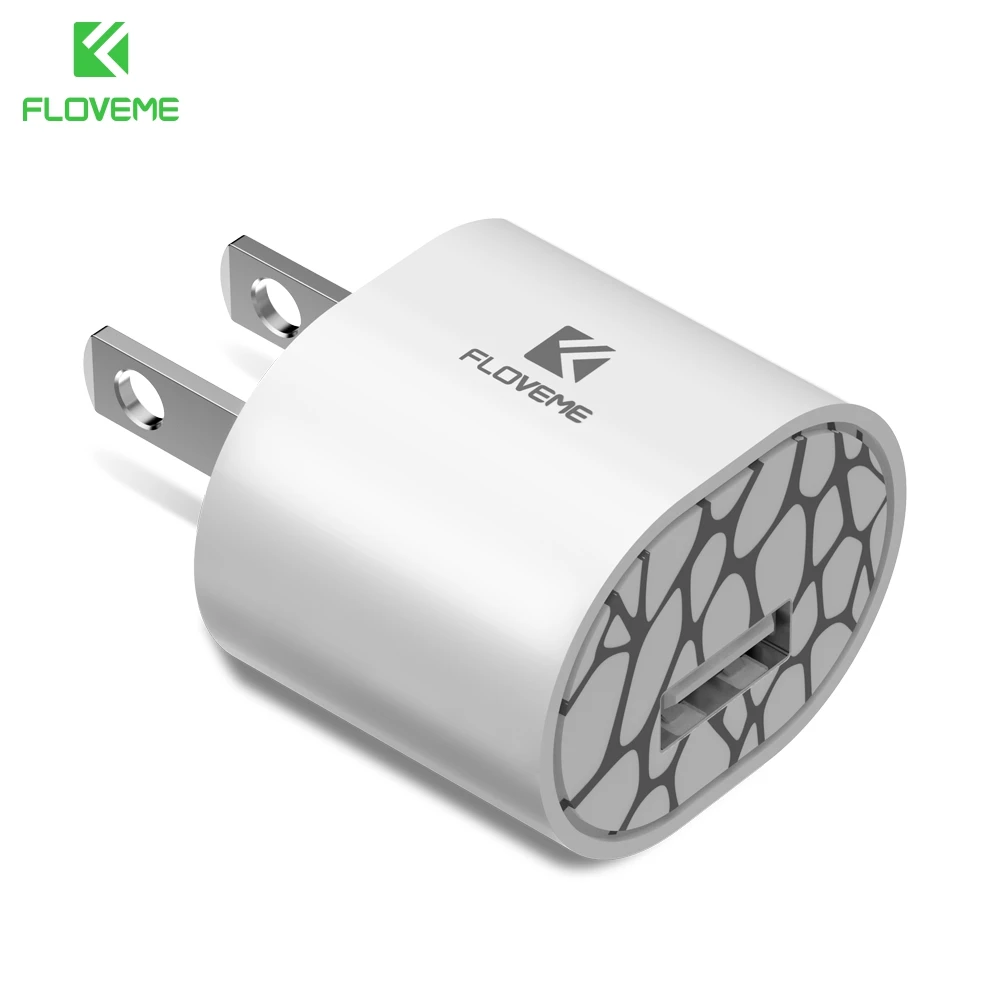 

FLOVEME White Phone 5V/1A Fast Charger For iPhone 8 X For Samsung For Huawei Fast Charging Safe Reliable EU Plug Phone Charger