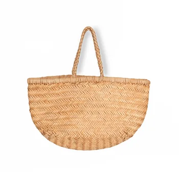 

Luxury Woven Bag French Style Woman Handbag Genuine Leather Women Package Top Layer Cowhide Basket Package Ladies' Handbag