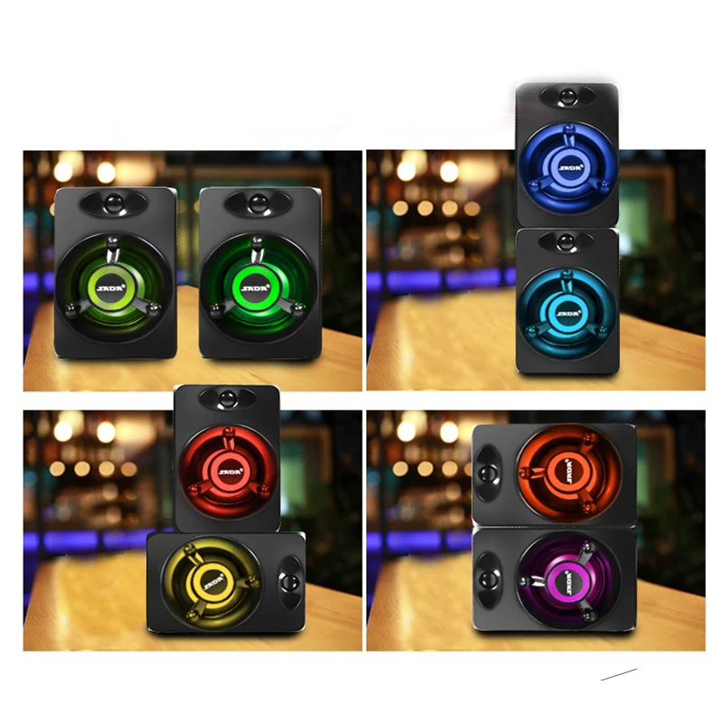 Новый V 118 мини динамики USB телефон громкоговоритель с 7 красочными дышащими